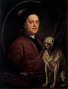 William Hogarth Self-Portrait with a Pug china oil painting reproduction